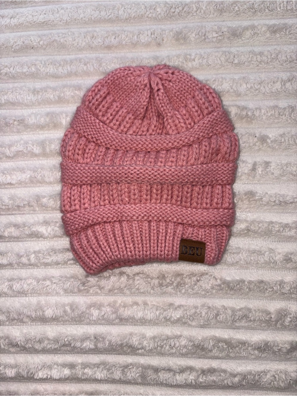 Pink Knit Baby Beanie - Kids Accessories